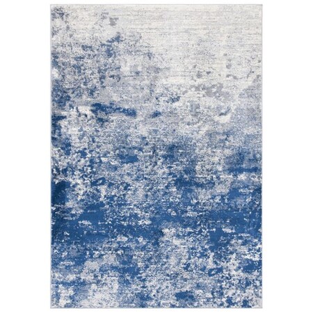 Safavieh 6 ft. 7 in. x 6 ft. 7 in. Brentwood Contemporary Square Power Loomed Area Rug Grey & Navy BNT822G-7SQ